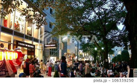 ｢奥澤大蛇御輿(2010.9)｣自由が丘の遊歩道広場で休憩。しばしのクールダウン。鎮座する大蛇 106339250