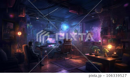 ゲーマーの部屋・ゲーミングチェア・eスポーツをやる子供・子供部屋 106339527