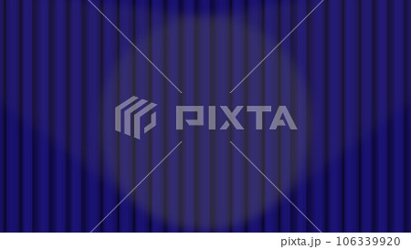 スポットライトがあたっている高級感のある紺色のカーテン 横長の背景イラスト素材 スポットライトがあたっている高級感のある紺色のカーテン 横長の背景イラスト素材 106339920