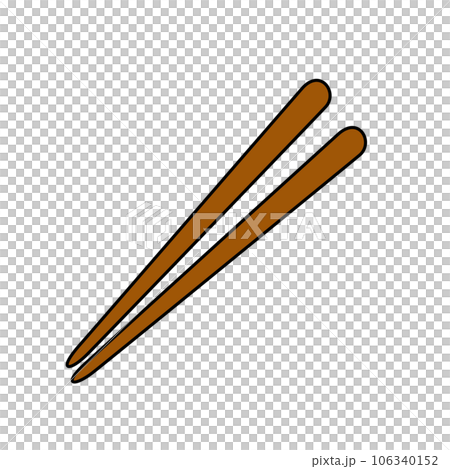 簡單可愛的筷子白色背景矢量與主線剪貼畫的插圖 簡單可愛的筷子白色背景矢量與主線剪貼畫的插圖 106340152