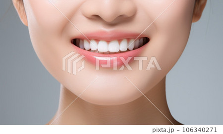 白い歯の女性 106340271