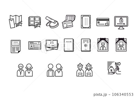親世代と子世代のもしものとき重要書類アイコン 106340553