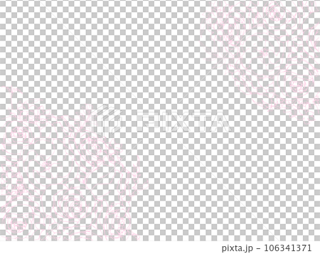 バラとトルコキキョウの花束(線画フレーム,ななめ,ピンク) 106341371