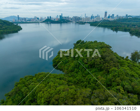 Aerial view of landscape in shenzhen city, China 106341510