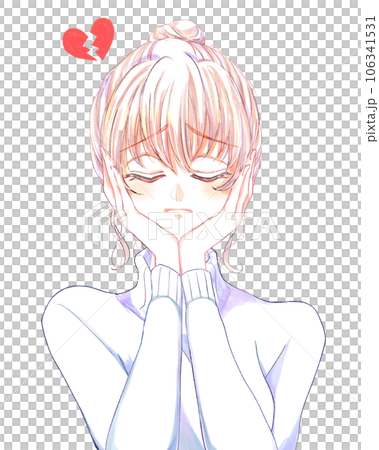 Broken heart woman winter 106341531