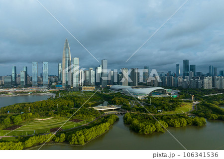 Aerial view of landscape in shenzhen city, China Aerial view of landscape in shenzhen city, China 106341536