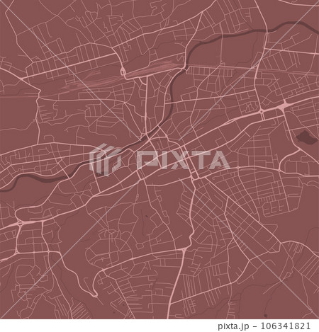 Cluj-Napoca map, red poster 106341821