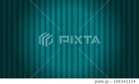 中央が照明で照らされている高級感のある青緑色のカーテン 横長の背景イラスト素材 中央が照明で照らされている高級感のある青緑色のカーテン 横長の背景イラスト素材 106342114