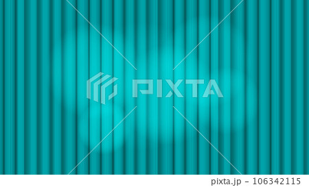 複数の照明で照らされている青緑色のカーテン 横長の背景イラスト素材 複数の照明で照らされている青緑色のカーテン 横長の背景イラスト素材 106342115