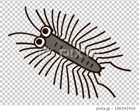 かわいいゲジゲジのキャラクター 106342410