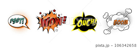 Comic Sound Effect in Pop Art Style Vector Set Comic Sound Effect in Pop Art Style Vector Set 106342658