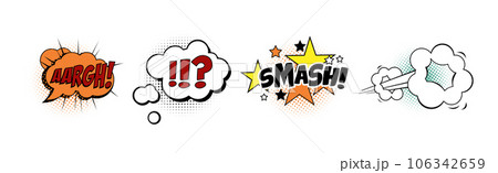 Comic Sound Effect in Pop Art Style Vector Set Comic Sound Effect in Pop Art Style Vector Set 106342659