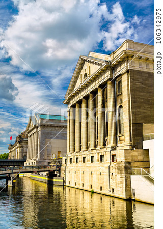 Pergamon Museum on Museum Island in the historic center of Berlin. UNESCO world heritage in Germany Pergamon Museum on Museum Island in the historic center of Berlin. UNESCO world heritage in Germany 106342975