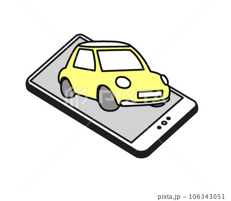 人物 シンプルイラスト スマホで車を検索する 人物 シンプルイラスト スマホで車を検索する 106343051