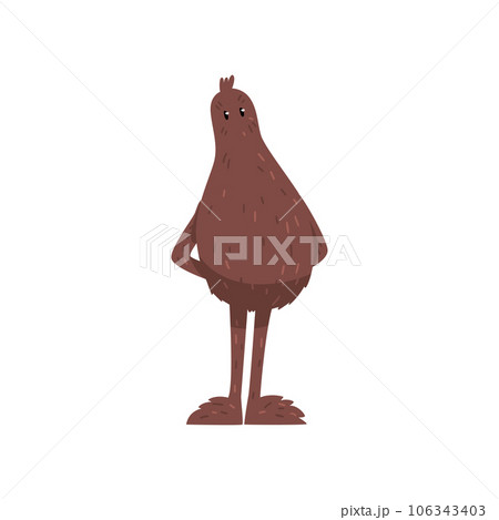 Funny friendly bigfoot cartoon character vector Illustration on a white background 106343403