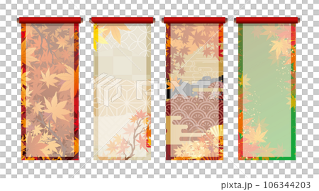 Autumn autumn leaves Japanese style background Autumn autumn leaves Japanese style background 106344203