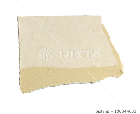 a sheet of paper torn to pieces isolated on white background 106344633