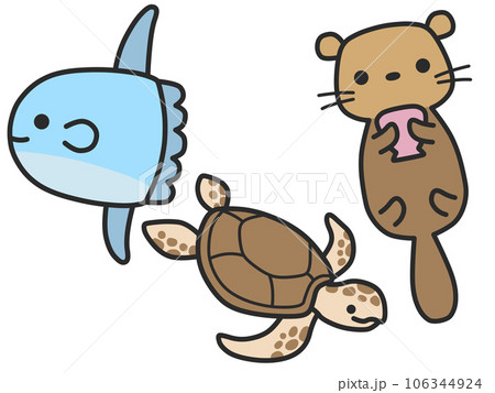 海の生き物セット 106344924