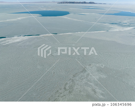 Aerial view of beautiful lake in Tibet,China 106345696