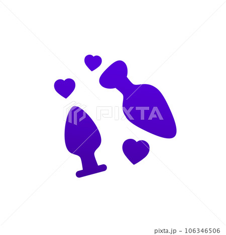 anal plugs, sex toys icon, vector anal plugs, sex toys icon, vector 106346506