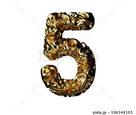 Digit made of gold Digit made of gold 106348103