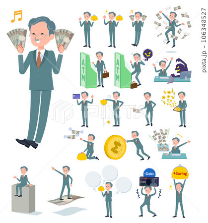 お金や経済に関するビジネス社長男性のセット 106348527