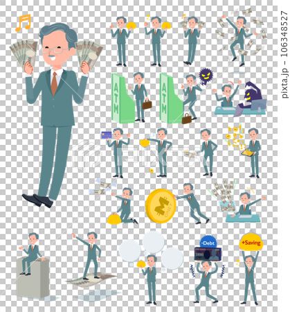 お金や経済に関するビジネス社長男性のセット 106348527