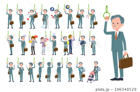 電車に乗るビジネス社長男性のセット 電車に乗るビジネス社長男性のセット 106348529
