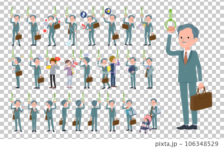 電車に乗るビジネス社長男性のセット 電車に乗るビジネス社長男性のセット 106348529