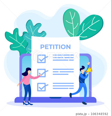 Illustration vector graphic cartoon character of petition 106348592