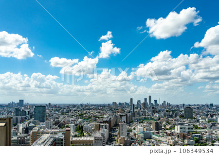 【東京都】高層ビルから望む都市風景 106349534