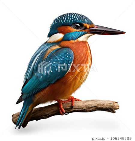 Common Kingfisher (Alcedo atthis) isolated on...のイラスト素材 [106349589] - PIXTA