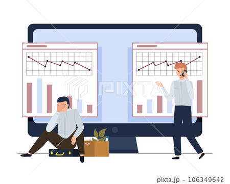 Office workers. Vector illustration. A business person adapts to changing market trends and challenges The office workplace promotes culture of professionalism and teamwork Teamwork maximizes Office workers. Vector illustration. A business person adapts to changing market trends and challenges The office workplace promotes culture of professionalism and teamwork Teamwork maximizes 106349642