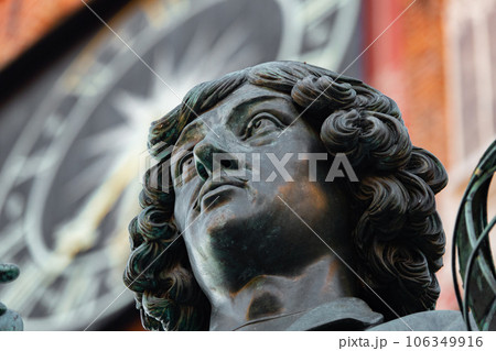 2022-07-06. Nicolaus Copernicus Monument . Statue in front of the Old Town Hall, Torun, Poland. 2022-07-06. Nicolaus Copernicus Monument . Statue in front of the Old Town Hall, Torun, Poland. 106349916