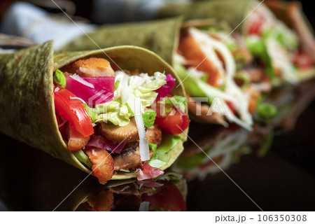 Homemade vegan tortillas. Homemade vegan tortillas. 106350308