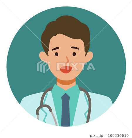 白衣の医師男性の上半身イラスト 笑顔 白衣の医師男性の上半身イラスト 笑顔 106350610
