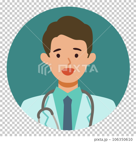 白衣の医師男性の上半身イラスト 笑顔 白衣の医師男性の上半身イラスト 笑顔 106350610