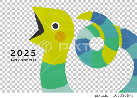 2025年蛇年新年賀卡模板 2025年蛇年新年賀卡模板 106350679