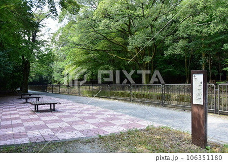 京都市 琵琶湖第一疎水(山科疎水)と遊歩道(ウォーキングコース・ジョギングコース)と休憩スペース 京都市 琵琶湖第一疎水(山科疎水)と遊歩道(ウォーキングコース・ジョギングコース)と休憩スペース 106351180