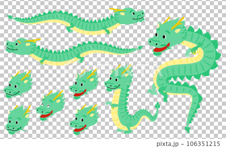 各種龍的面部表情和姿勢 106351215