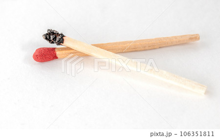 Long matches for fireplace on white background. 106351811