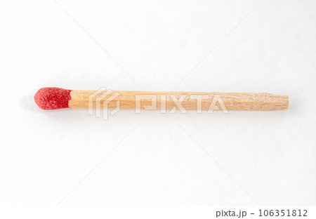 Red match stick on white background. Red match stick on white background. 106351812