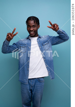 charismatic american man with black dreadlocks charismatic american man with black dreadlocks 106351974