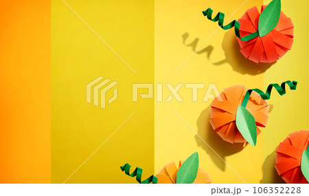 Paper craft autumn pumpkins Paper craft autumn pumpkins 106352228