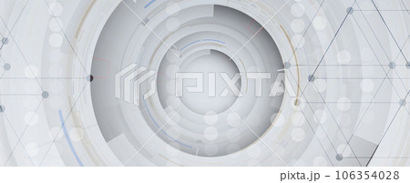 Technology banner design with hexagons abstract background. 106354028