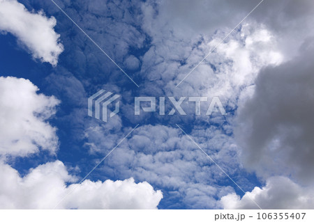 White clouds on blue sky background. 106355407