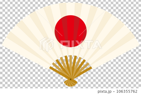 日本國旗矢量插畫/風扇 106355762