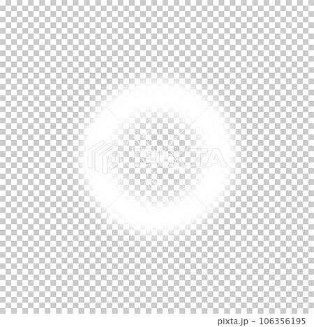 White Ball lightning on a transparent background. Abstract electric lightning strike. Light flash, thunder, spark. PNG. 106356195