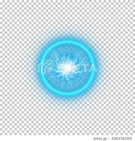 Blue Ball lightning on a transparent background. Abstract electric lightning strike. Light flash, thunder, spark. PNG. Blue Ball lightning on a transparent background. Abstract electric lightning strike. Light flash, thunder, spark. PNG. 106356209