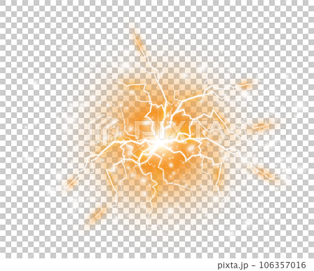 Yellow Magic lightning and bright light effects. Discharge electric current. Charge current. Natural phenomena. PNG. Yellow Magic lightning and bright light effects. Discharge electric current. Charge current. Natural phenomena. PNG. 106357016